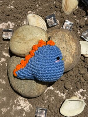 Handmade Crochet Dino Keychain | CozyKnits Pakistan