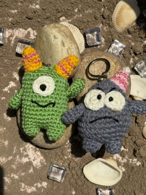 Handmade Crochet Monster Keychain | CozyKnits Pakistan
