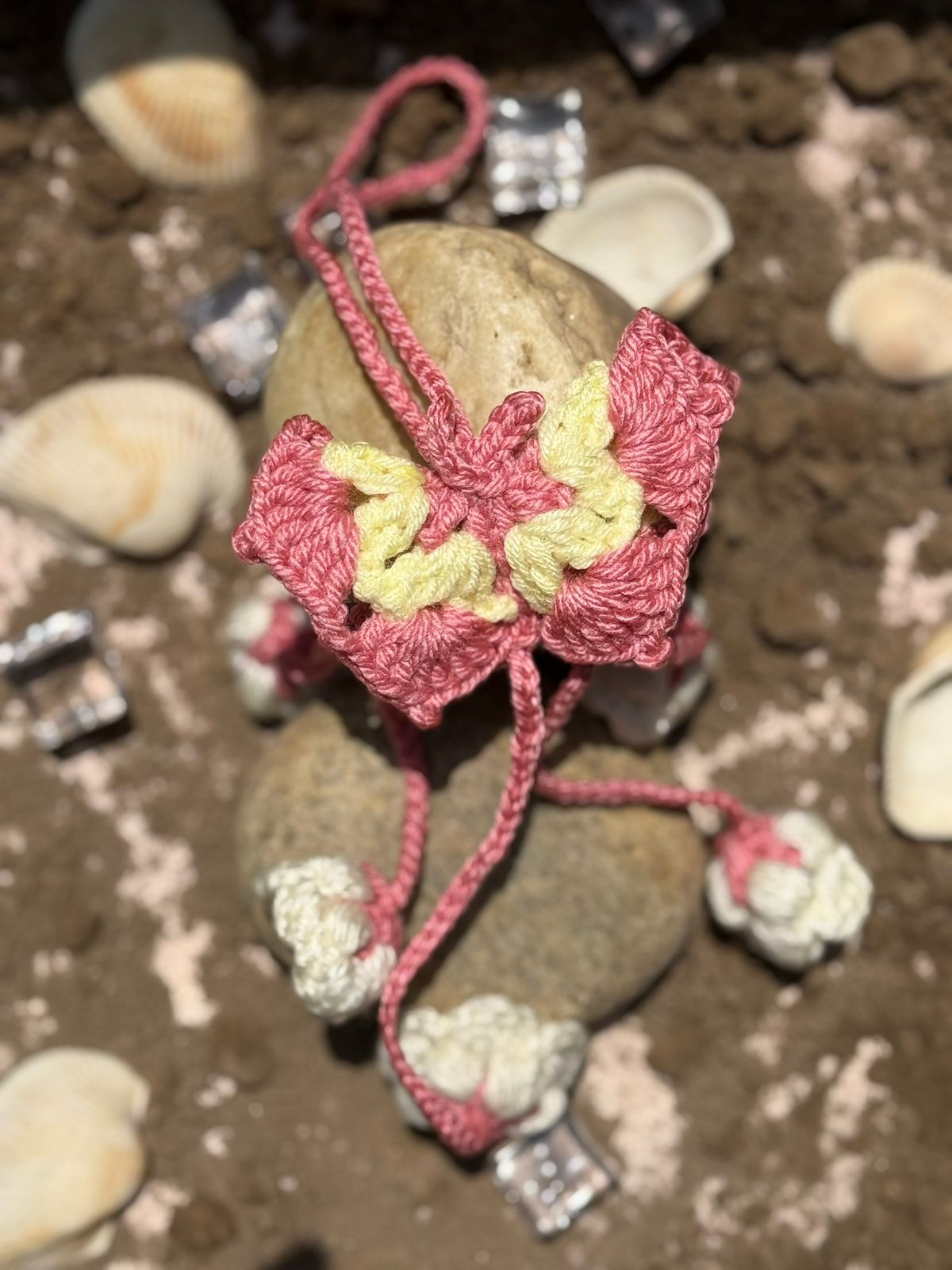 Crochet Butterfly Tassel Bag Charm | CozyKnits Pakistan - Image 4