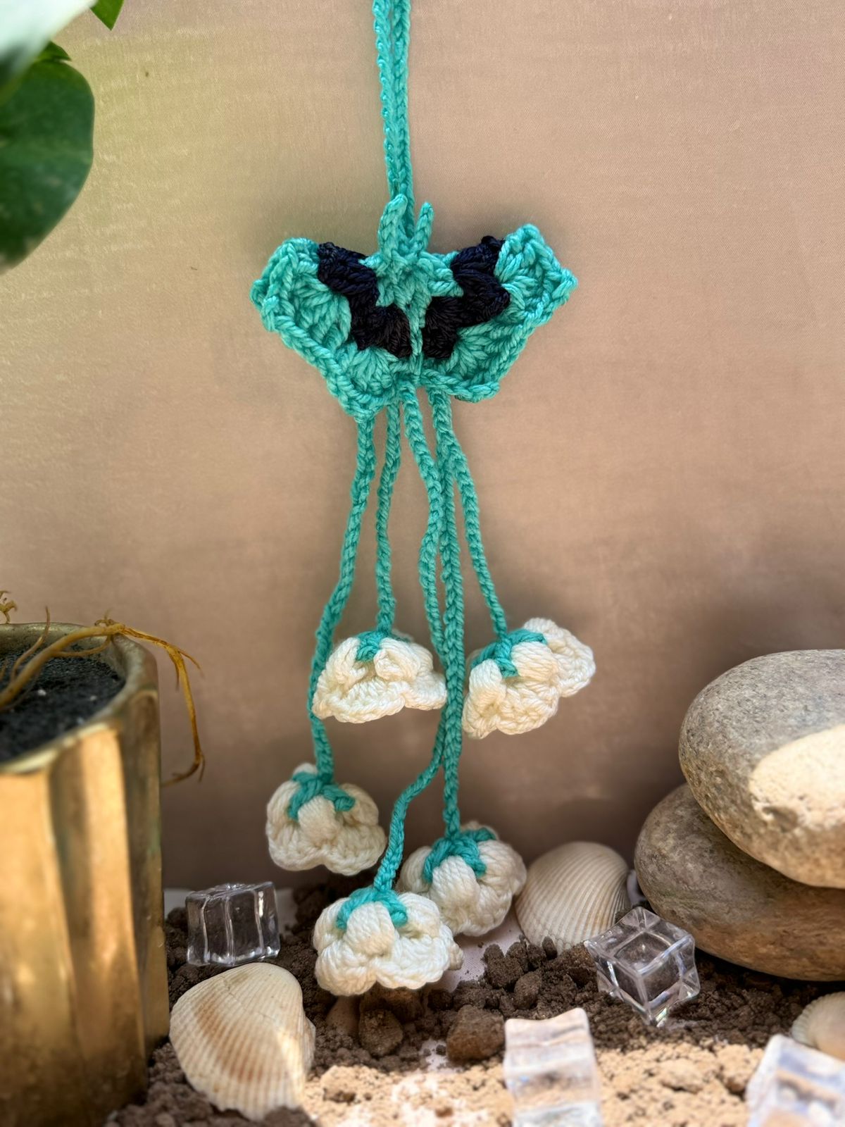 Crochet Butterfly Tassel Bag Charm | CozyKnits Pakistan