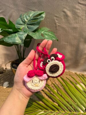 Cartoon Inspired Crochet Keychain Plushie | CozyKnits