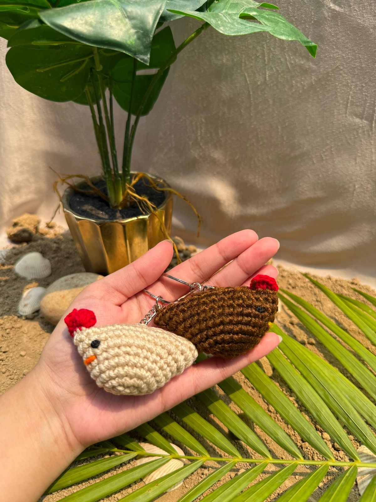 Crochet Chicken Plushie Keychain | CozyKnits Handmade - Image 2