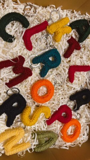 Personalised Crochet Letter Keychain | CozyKnits Pakistan