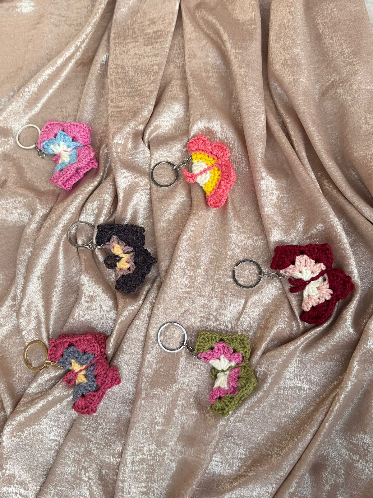Crochet Butterfly Keychain Handmade | CozyKnits Pakistan - Image 2