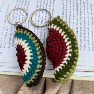 Crochet Watermelon Keychain Handmade | CozyKnits Pakistan