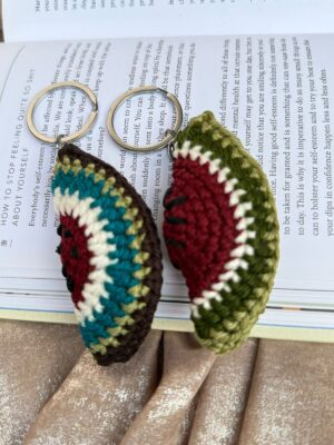 Crochet Watermelon Keychain Handmade | CozyKnits Pakistan